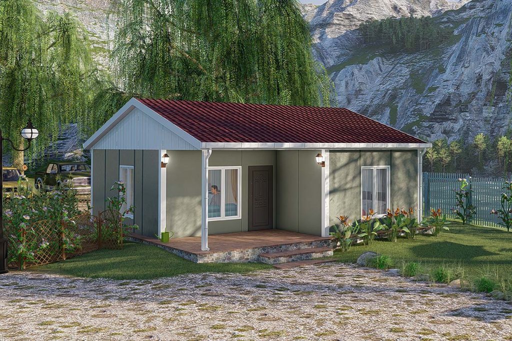 Tek Katlı Prefabrik Ev 64 m² Söğüt Modeli Karmod